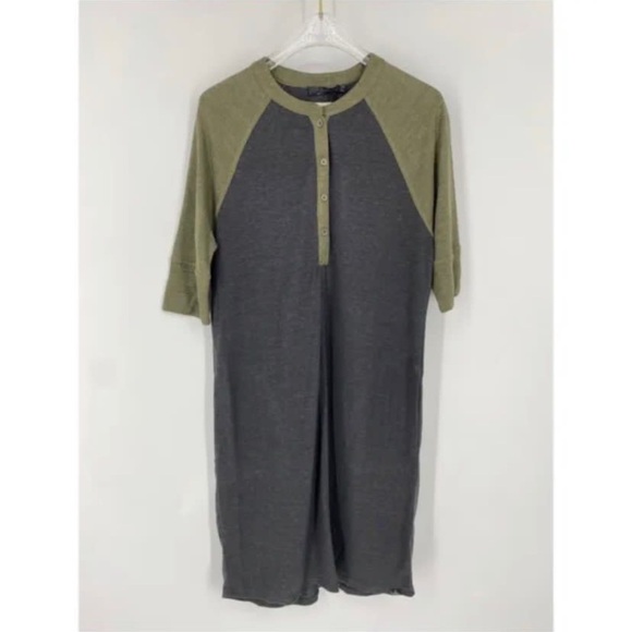 Prana Cozy Up Colorblock Knit Henley Dress - Picture 1 of 8